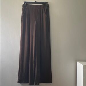 16. Halara Brown Ribbed High Rise Trousers NWT